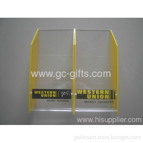 Western Union 2 Tiers Dl Brochure Holders Made Of Acrylic